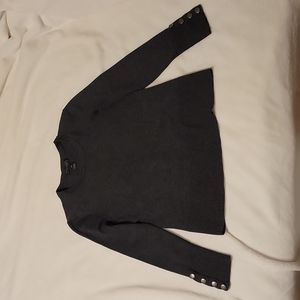 Dark gray solid sweater